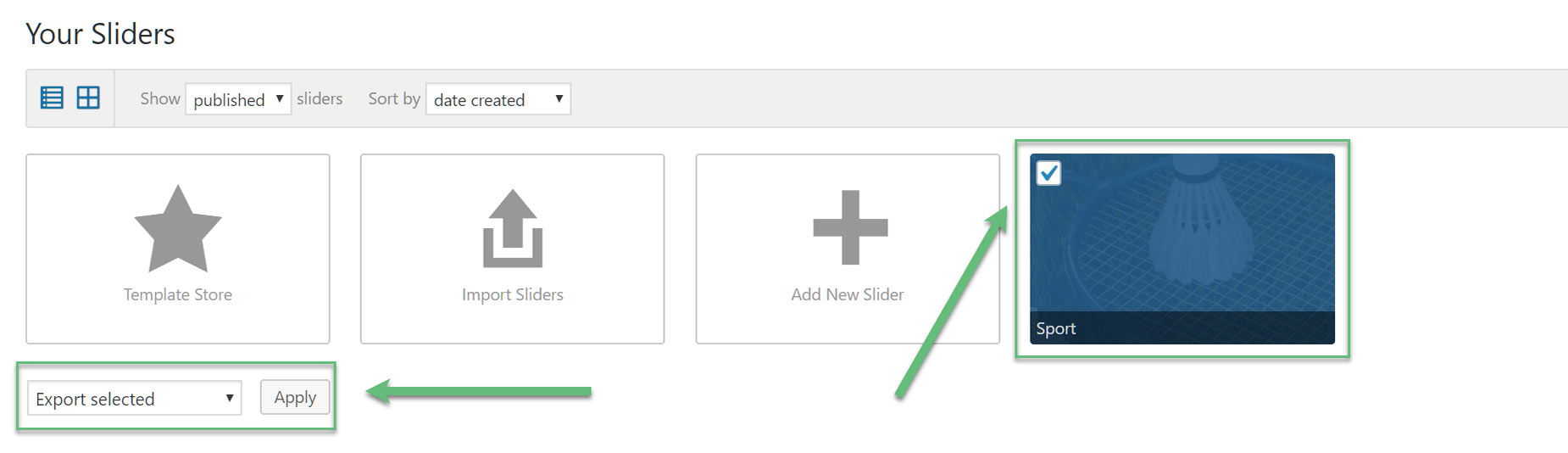 Export Layer Sliders