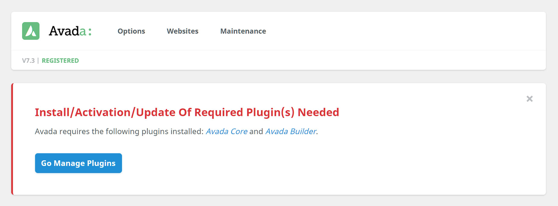 Install/Update Plugin Notice