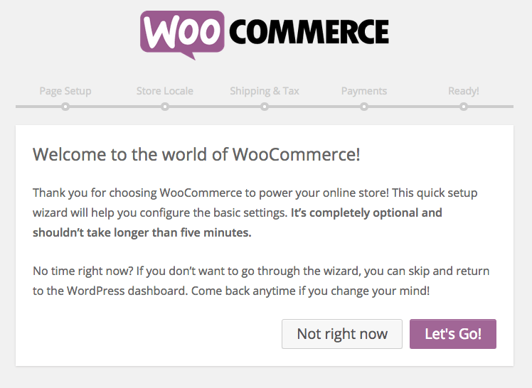 WooCommerce Wizard 1