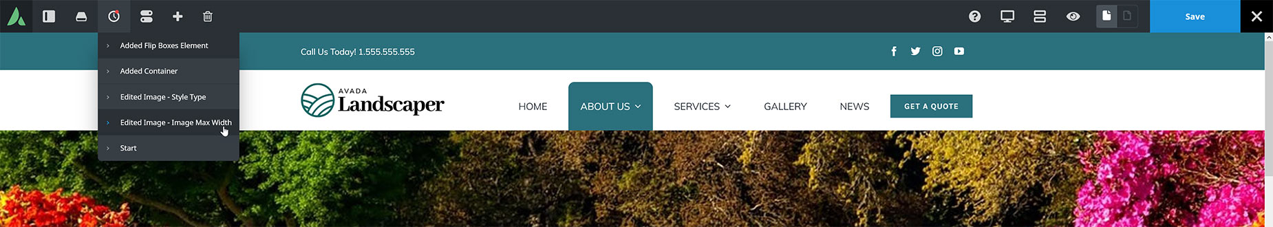 Avada Builder History States