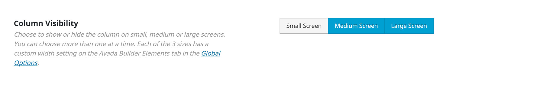 Column Visibility Option