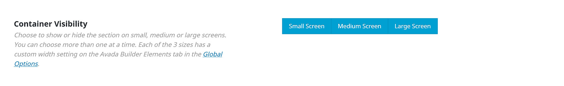 Container Visibility Option