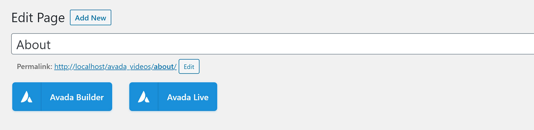 WordPress Editor > Avada Builder Links