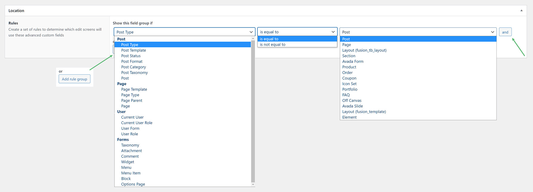 ACF Pro > Adding New Field Group