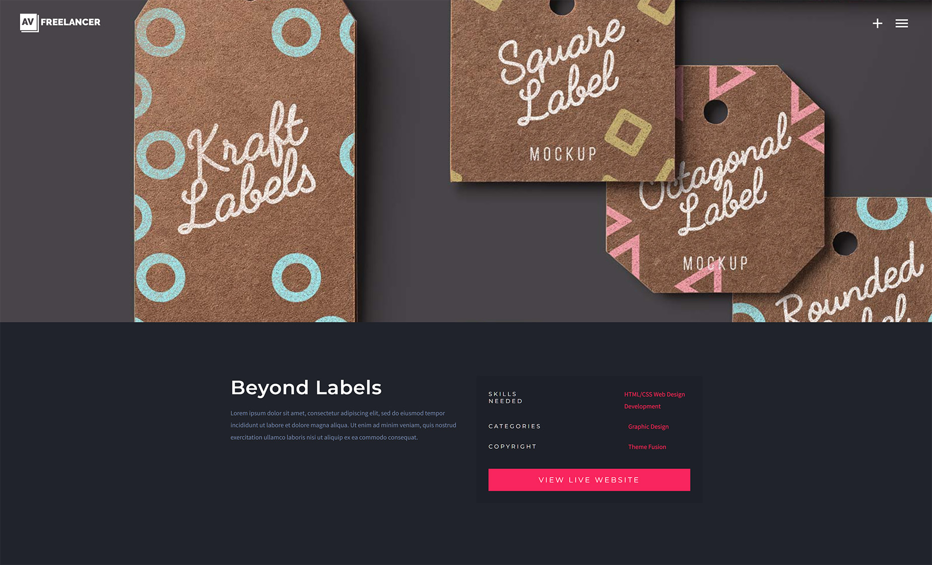 Portfolio Post > Without Button
