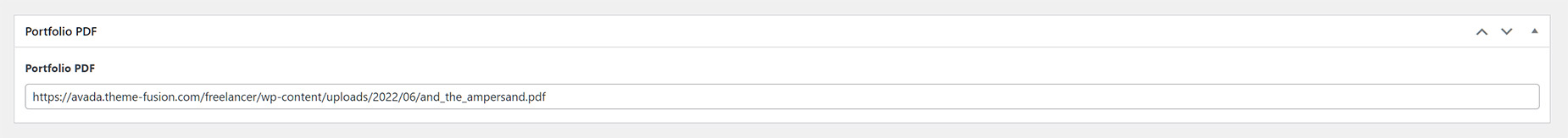 ACF Pro > Portfolio PDF Field > Value