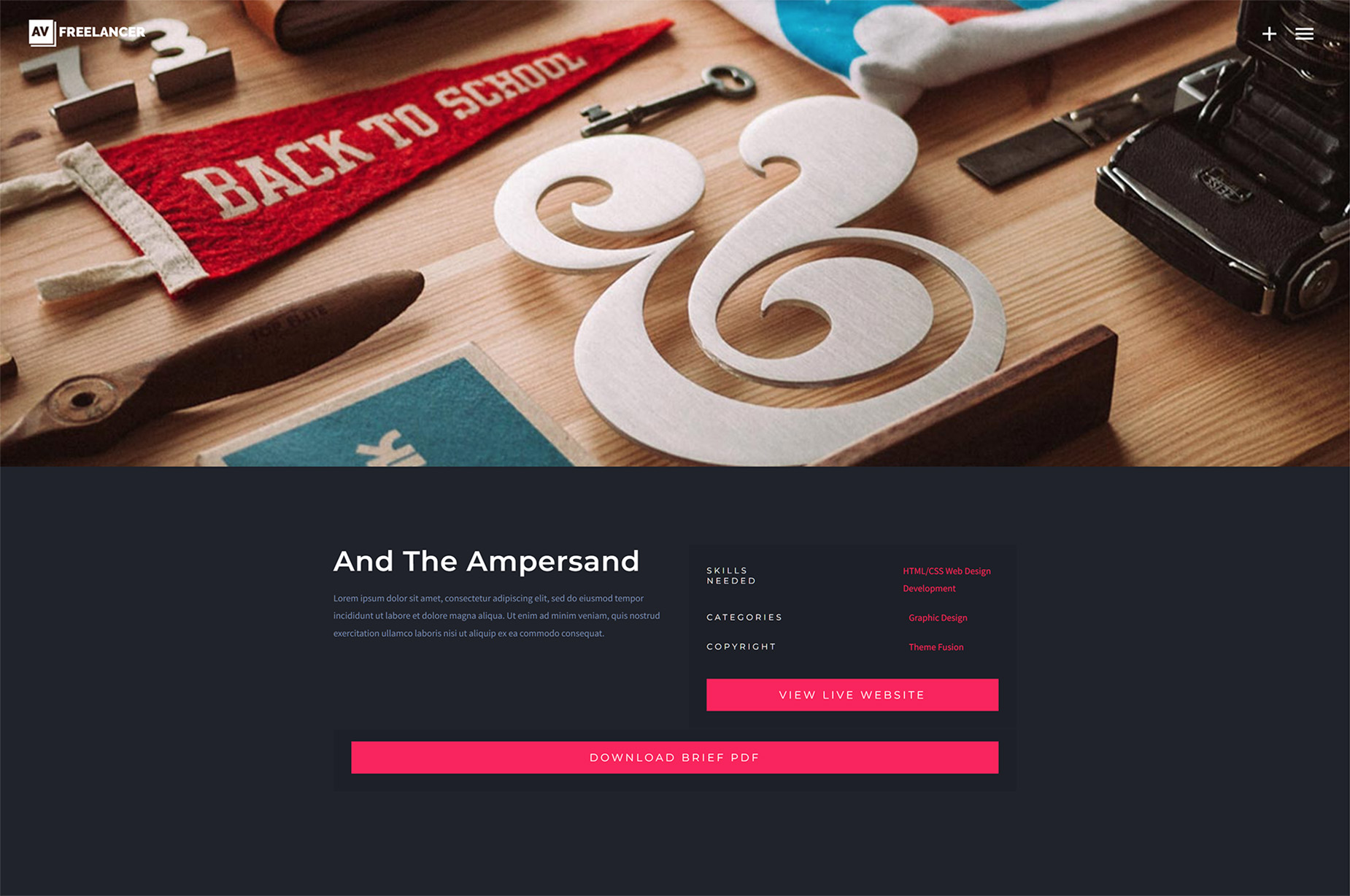 Portfolio Post > With Button