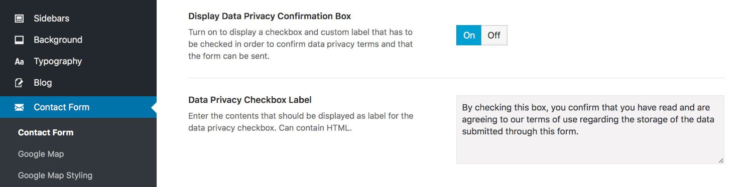 Avada GDPR Contact Consent