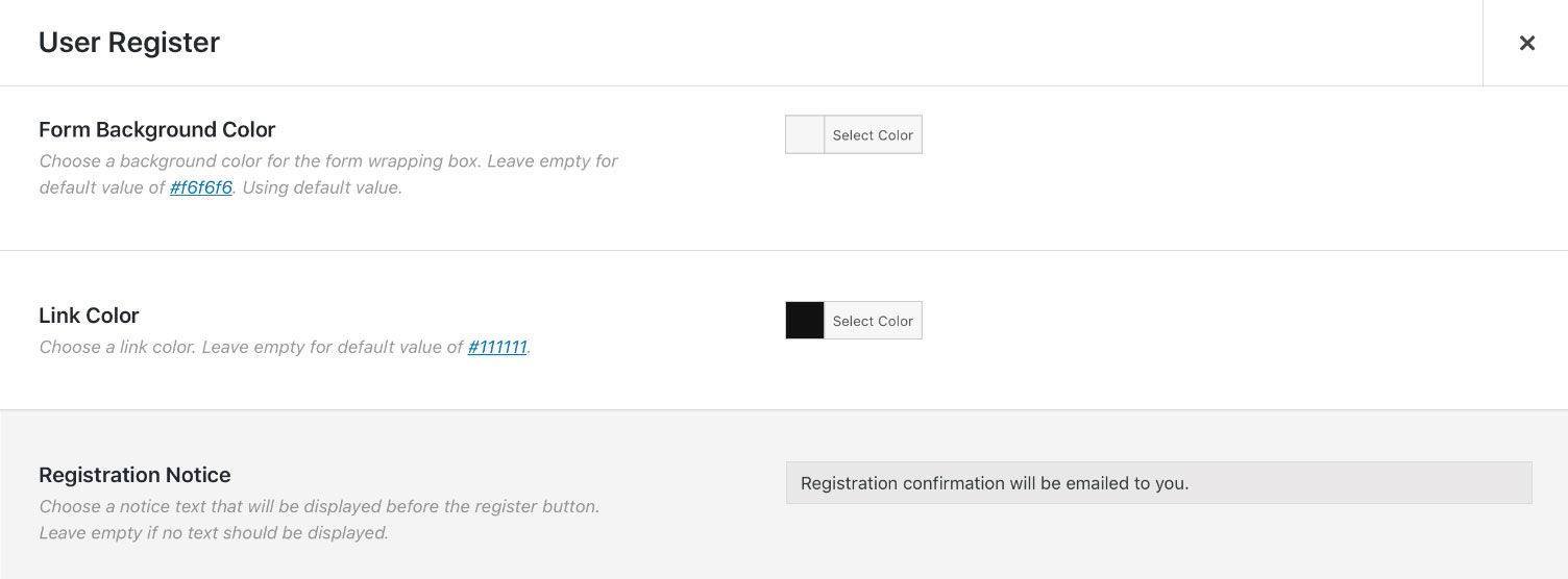 Avada GDPR Registration Element