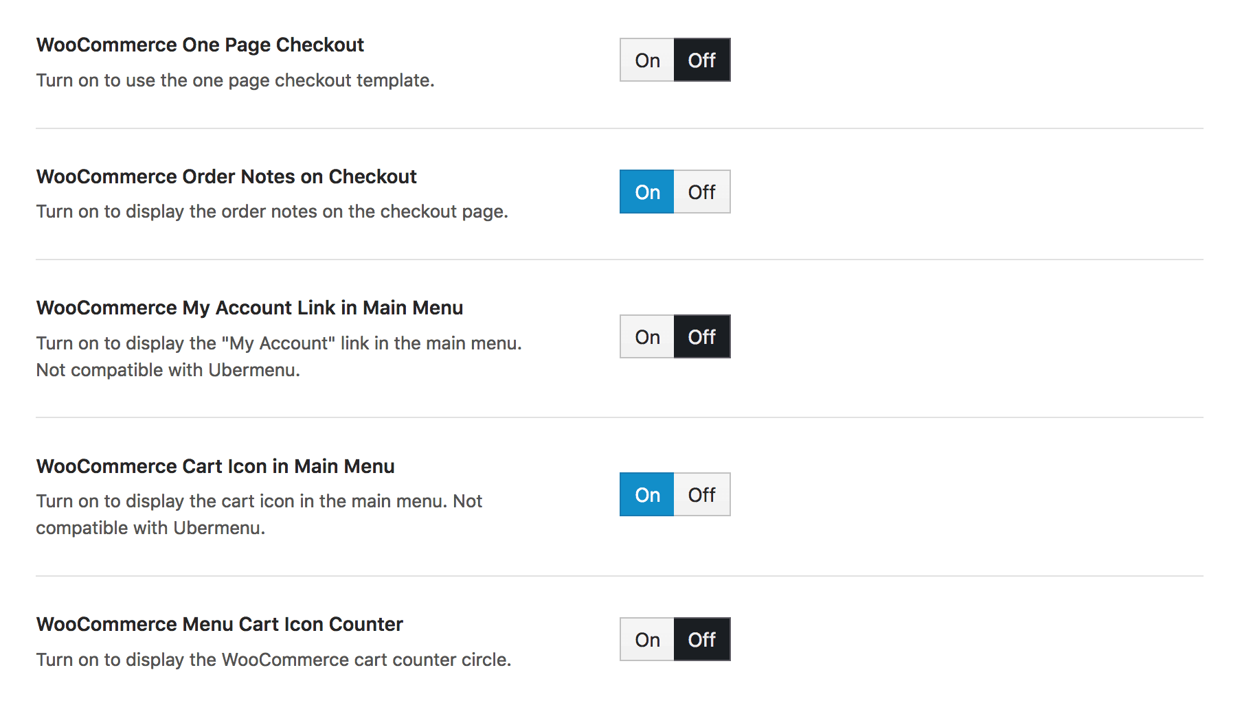Woo Theme Options Checkout