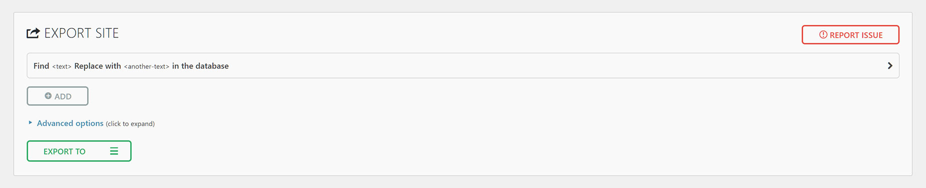 All-In-One WP Migration > Export Site