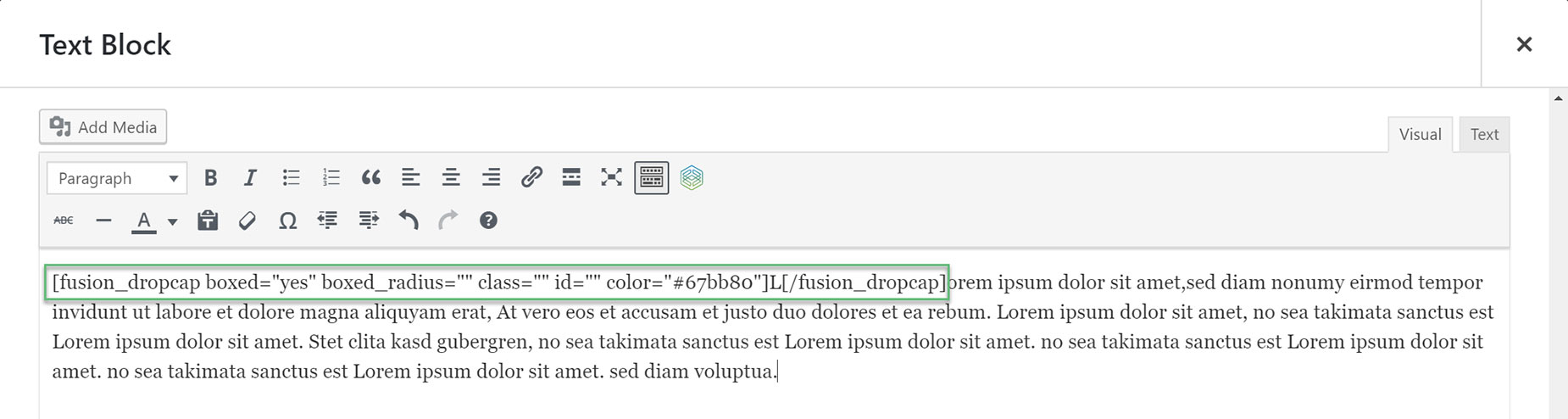 Dropcap Example 3