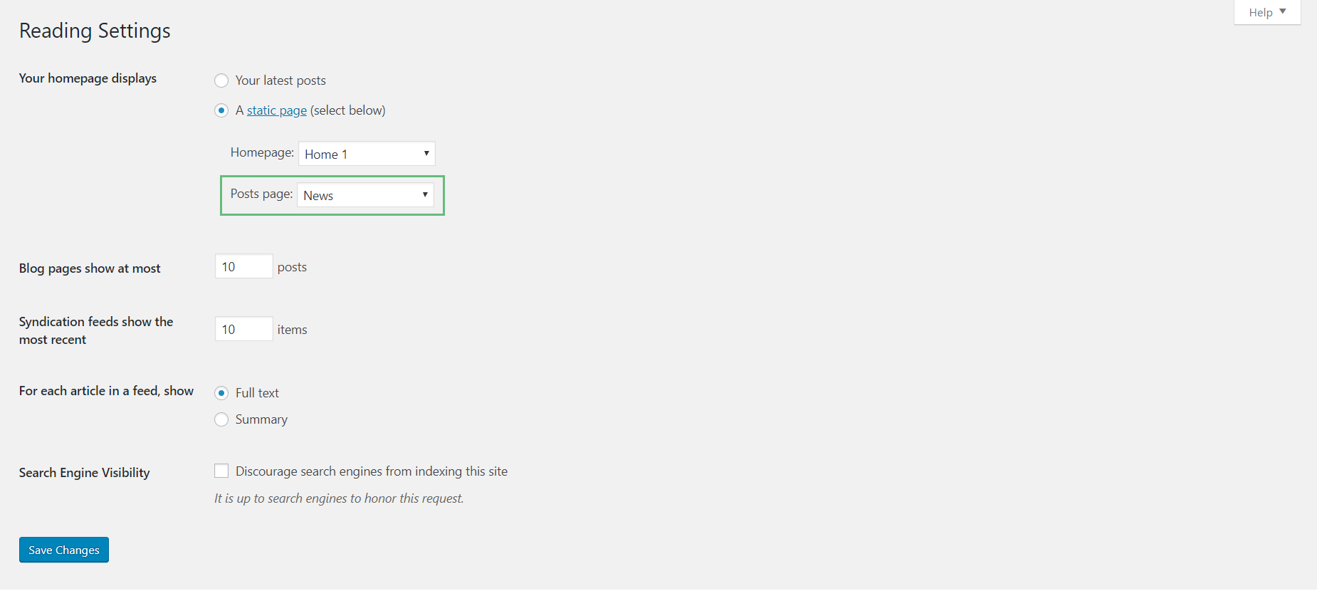Assigned Blog Page