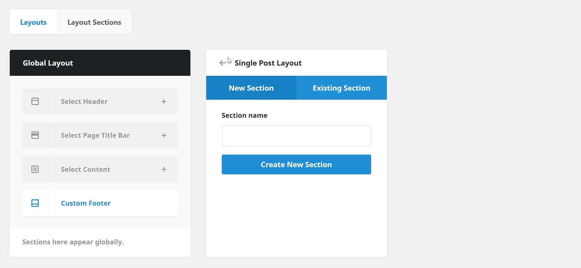 Adding Layout Sections