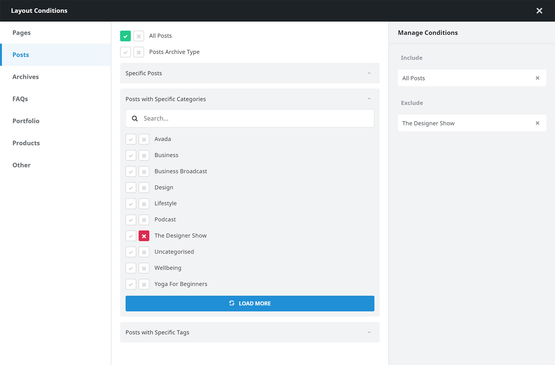 Custom Single Posts Layout With Exclusions