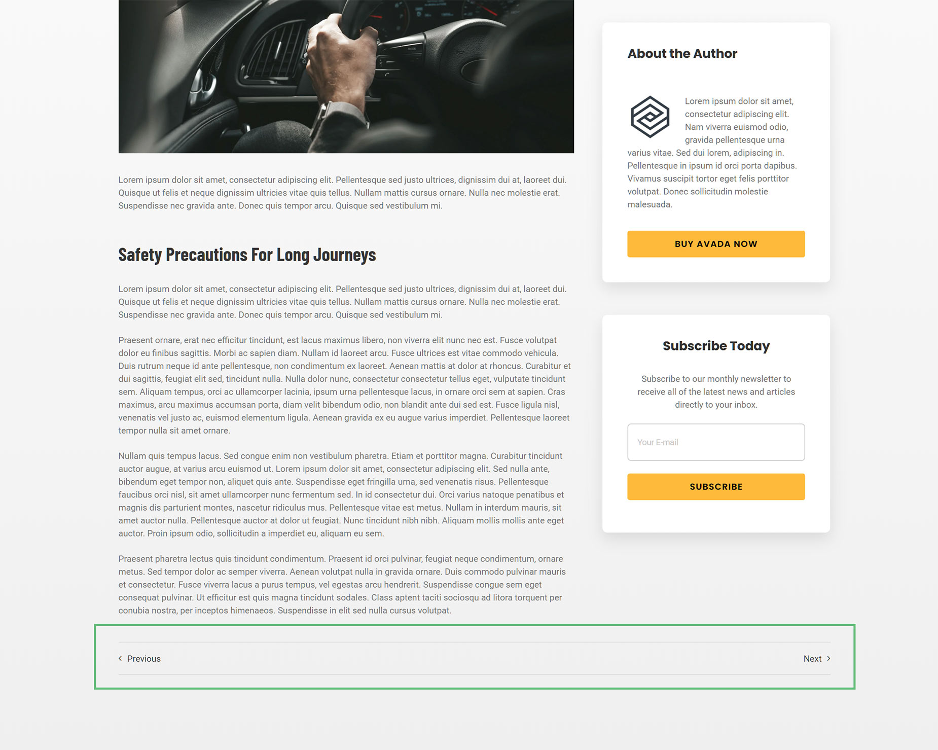 Example of the Pagination Element