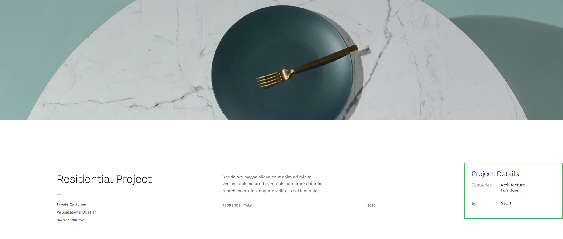Project Details via Project Details Element