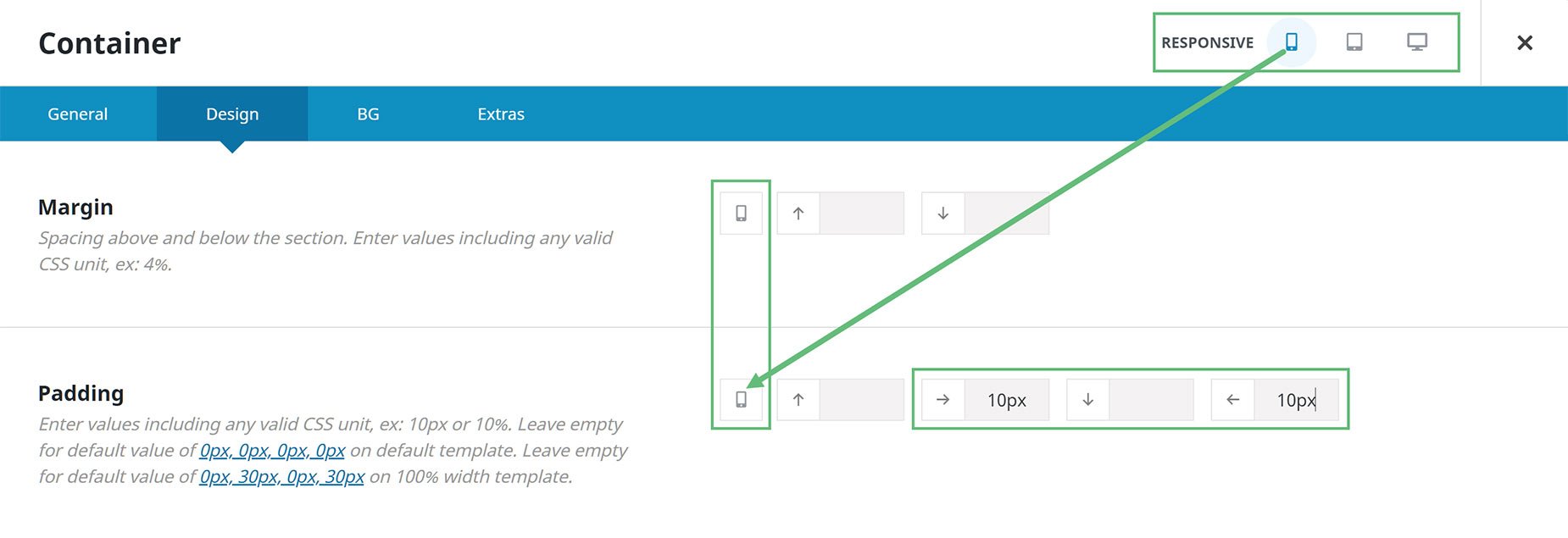Responsive Option Sets > Back End Builder