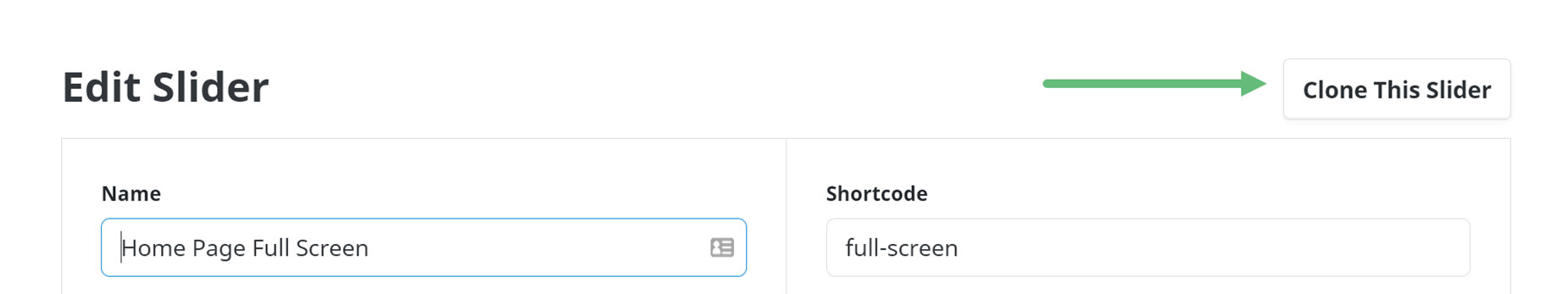 Avada Slider > Clone Slider