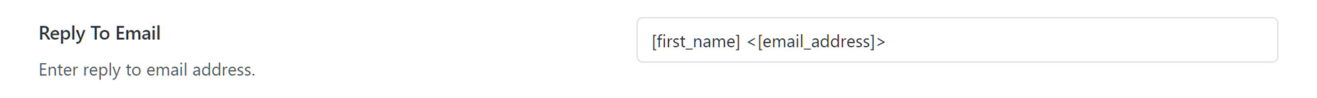 Submission > Email > Reply To Email