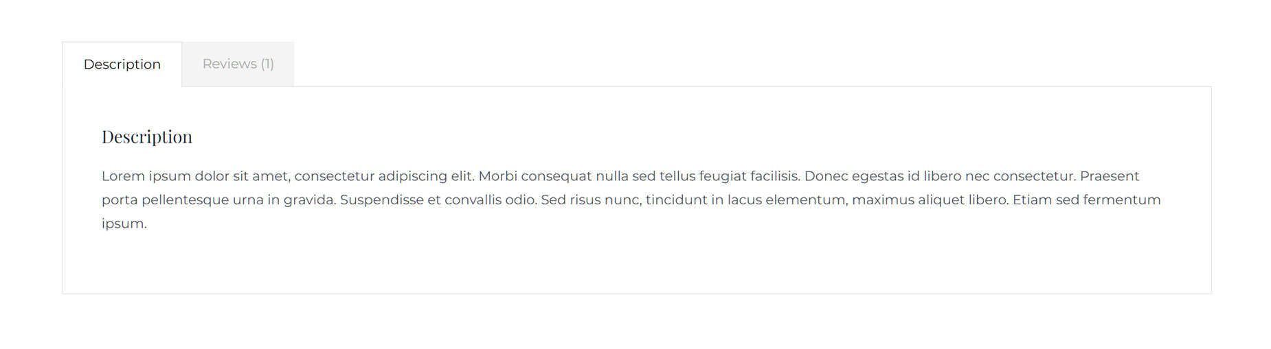 Woo Tabs Element > Example