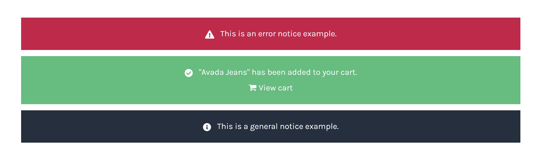 Woo Notices Element > Example