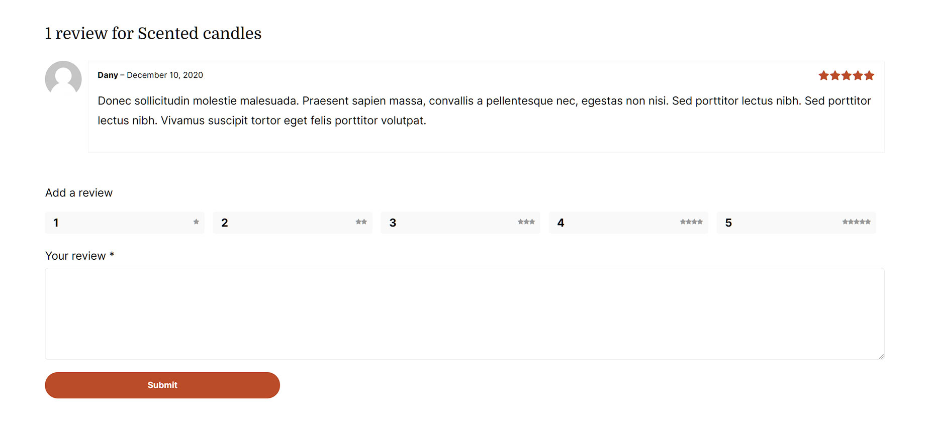 Woo Reviews Element Example