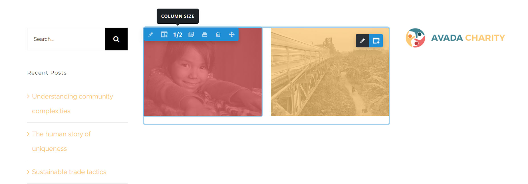 Dual Sidebar - Half Column Image Size