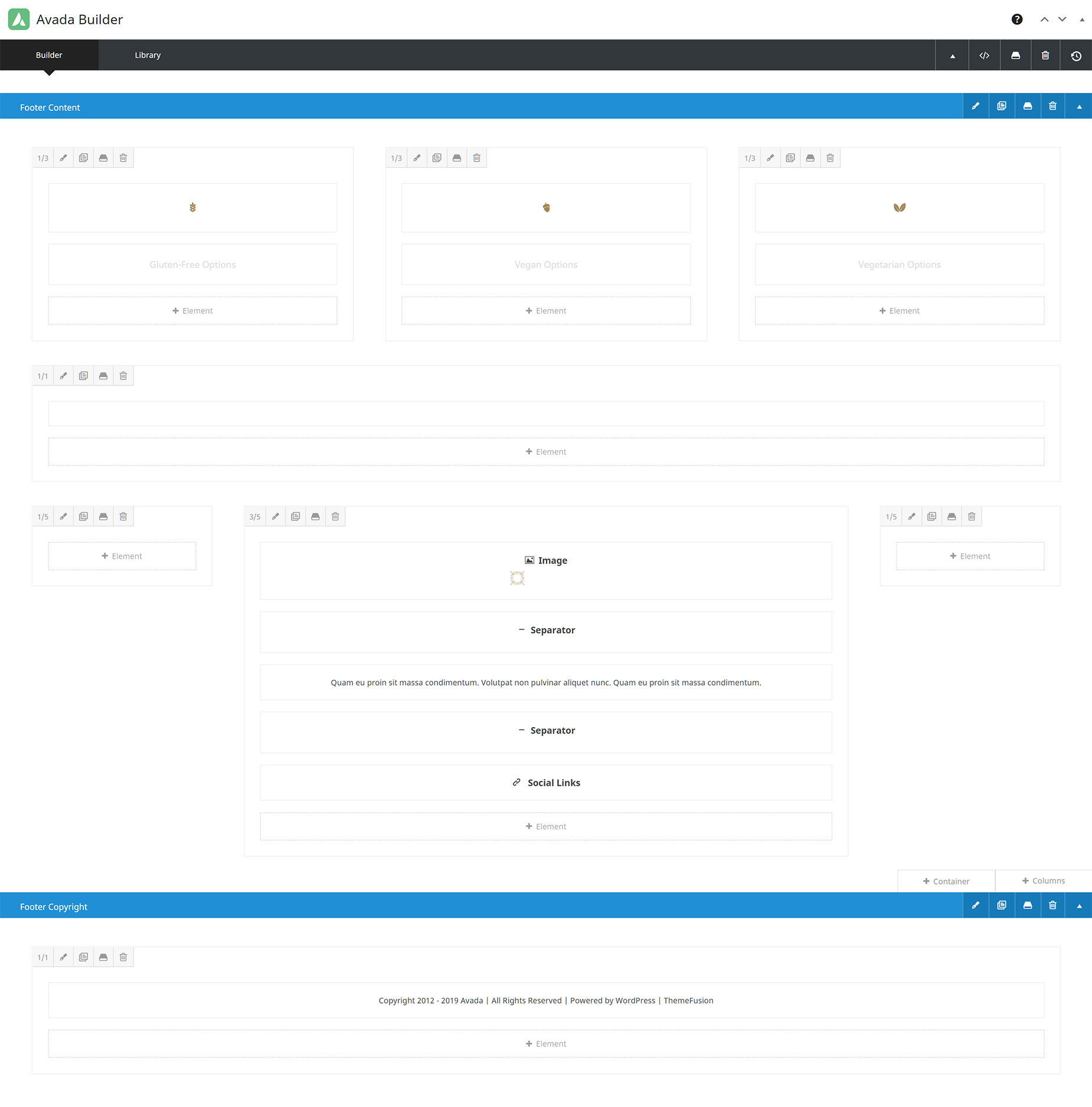 Restaurant Single Portfolio Layout Footer