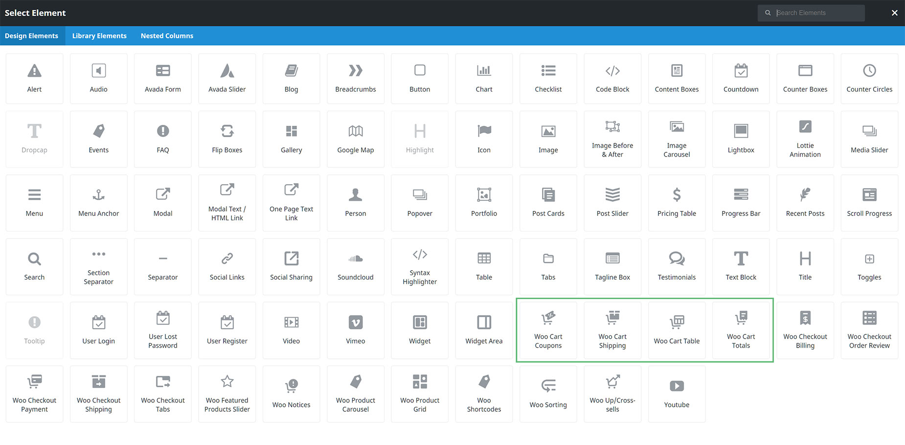 Woo Cart Design Elements