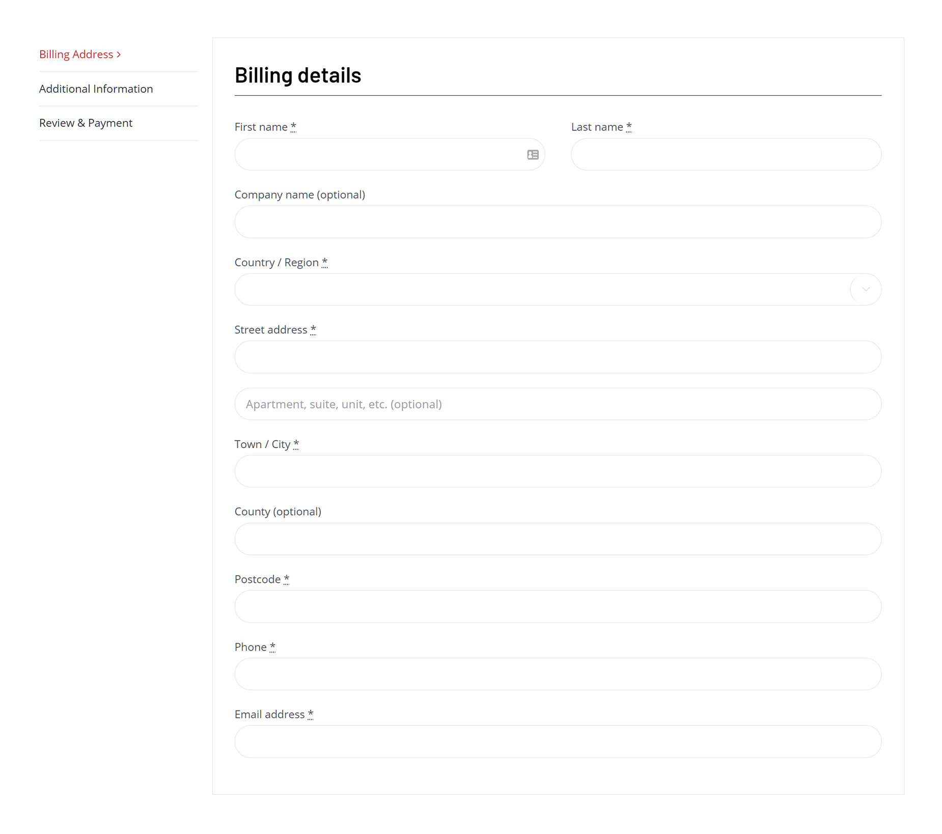 Woo Checkout Tabs Element > Example