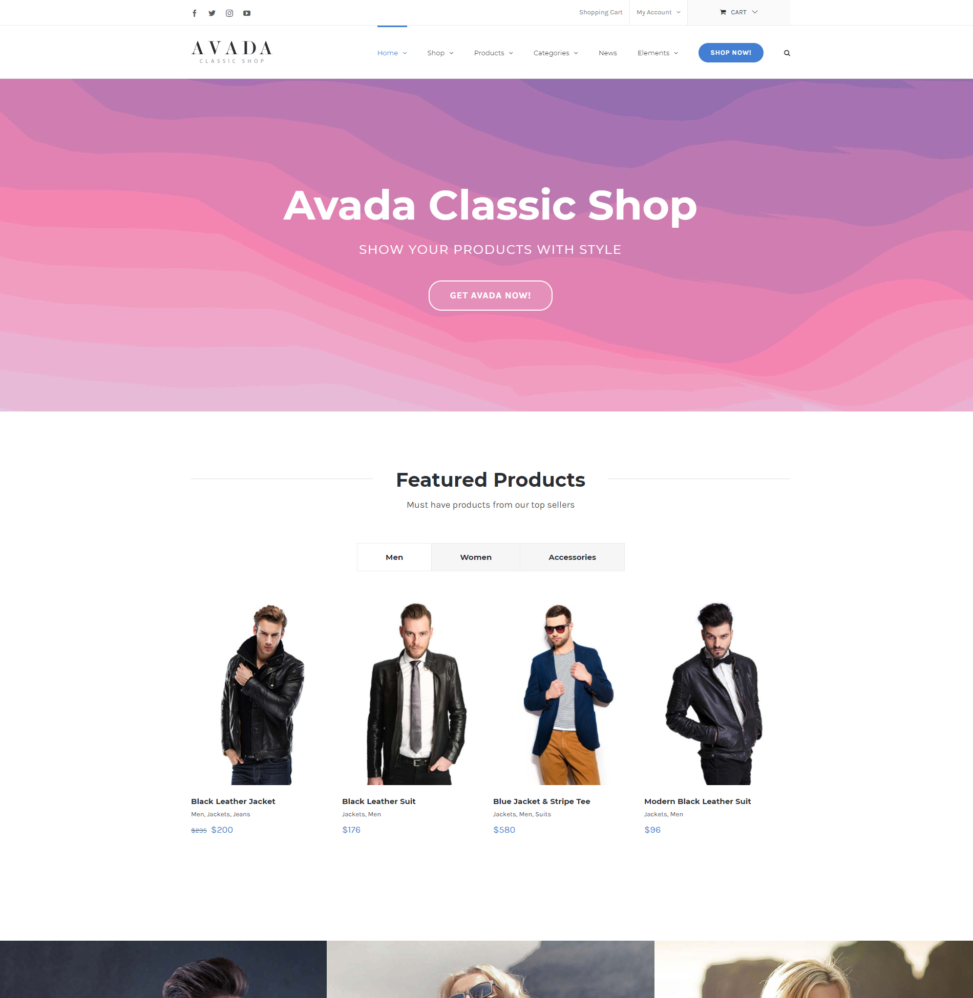 Avada Classic Shop Featured Avada Classic Shop Featured