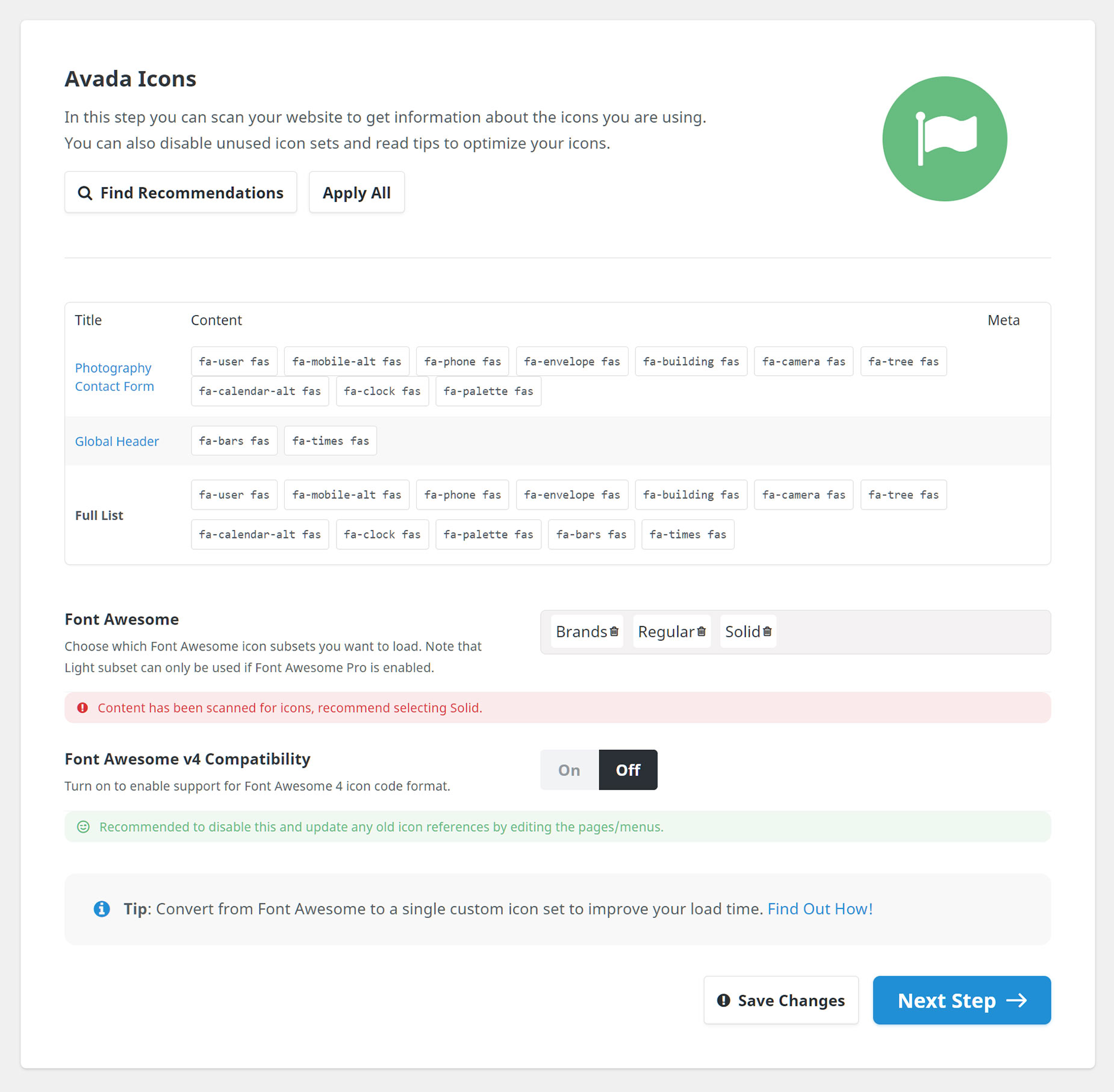 Performance Wizard > Step 3.1