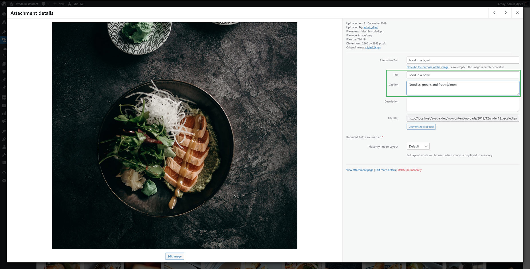 Media Library > Title And Caption Fields