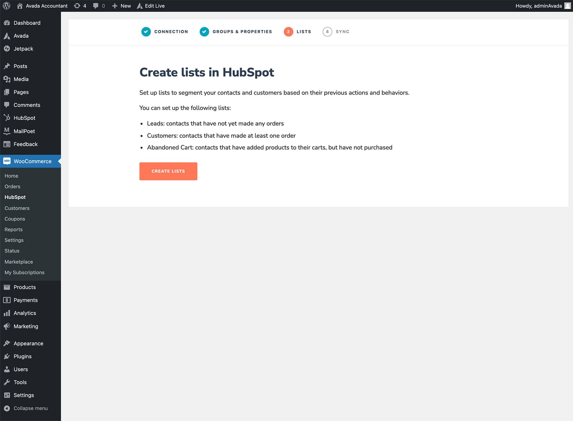 HubSpot Create Lists HubSpot Create Lists