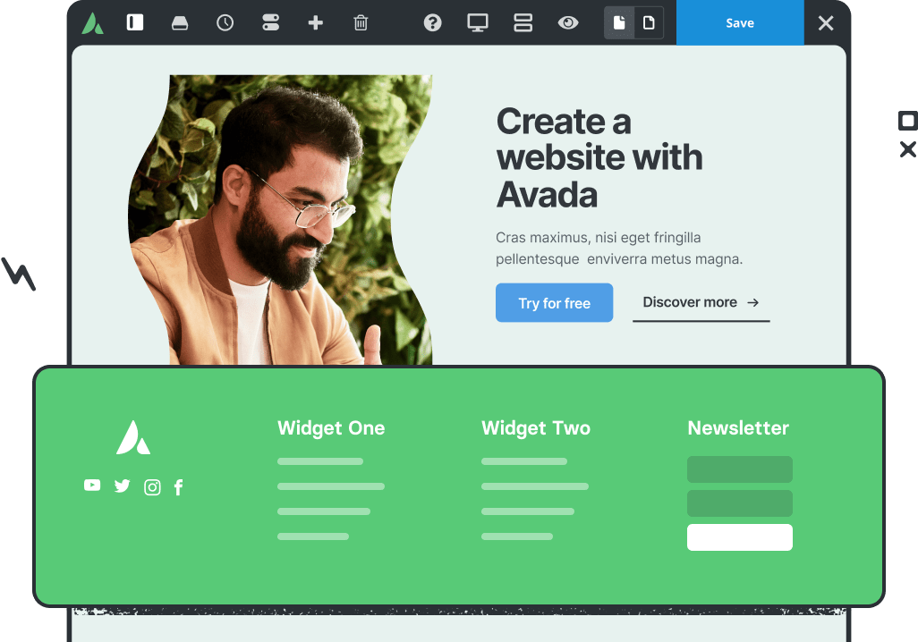 Avada Footer Builder Mockup 6 Avada Footer Builder Mockup 6