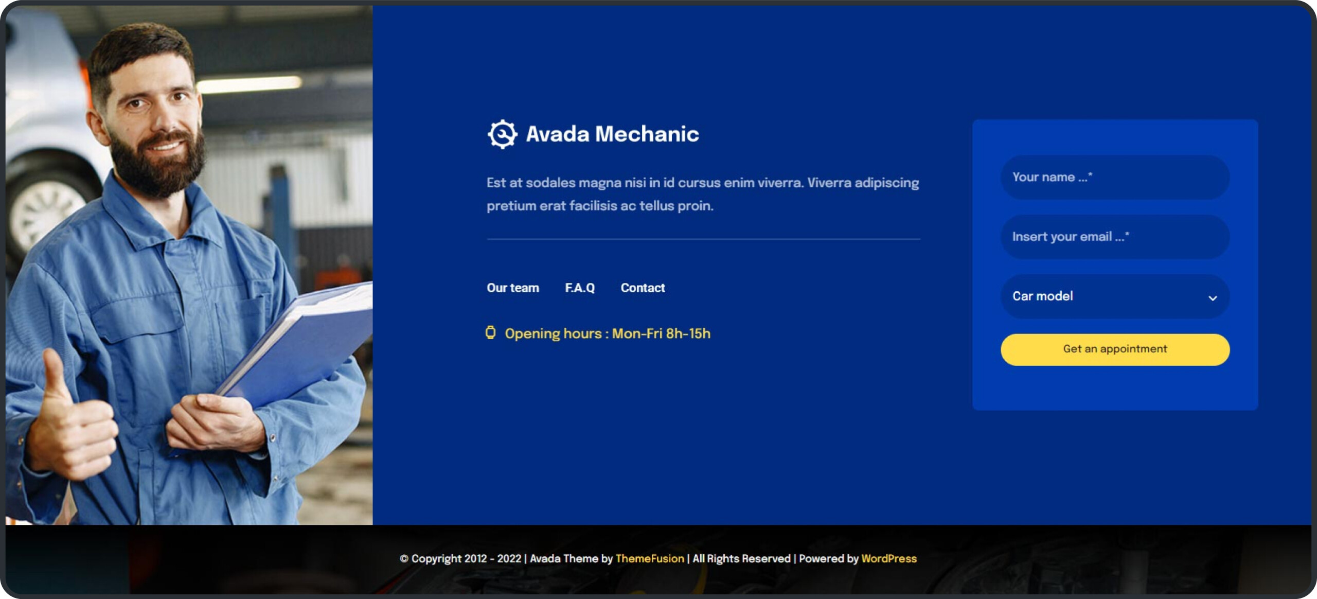 Avada Mechanic Footer Avada Mechanic Footer