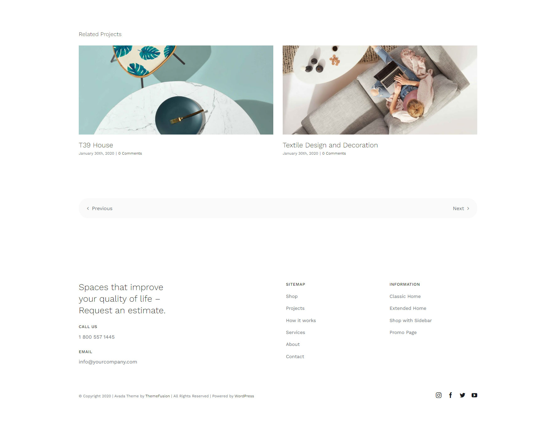Avada Pagination Element Mockup