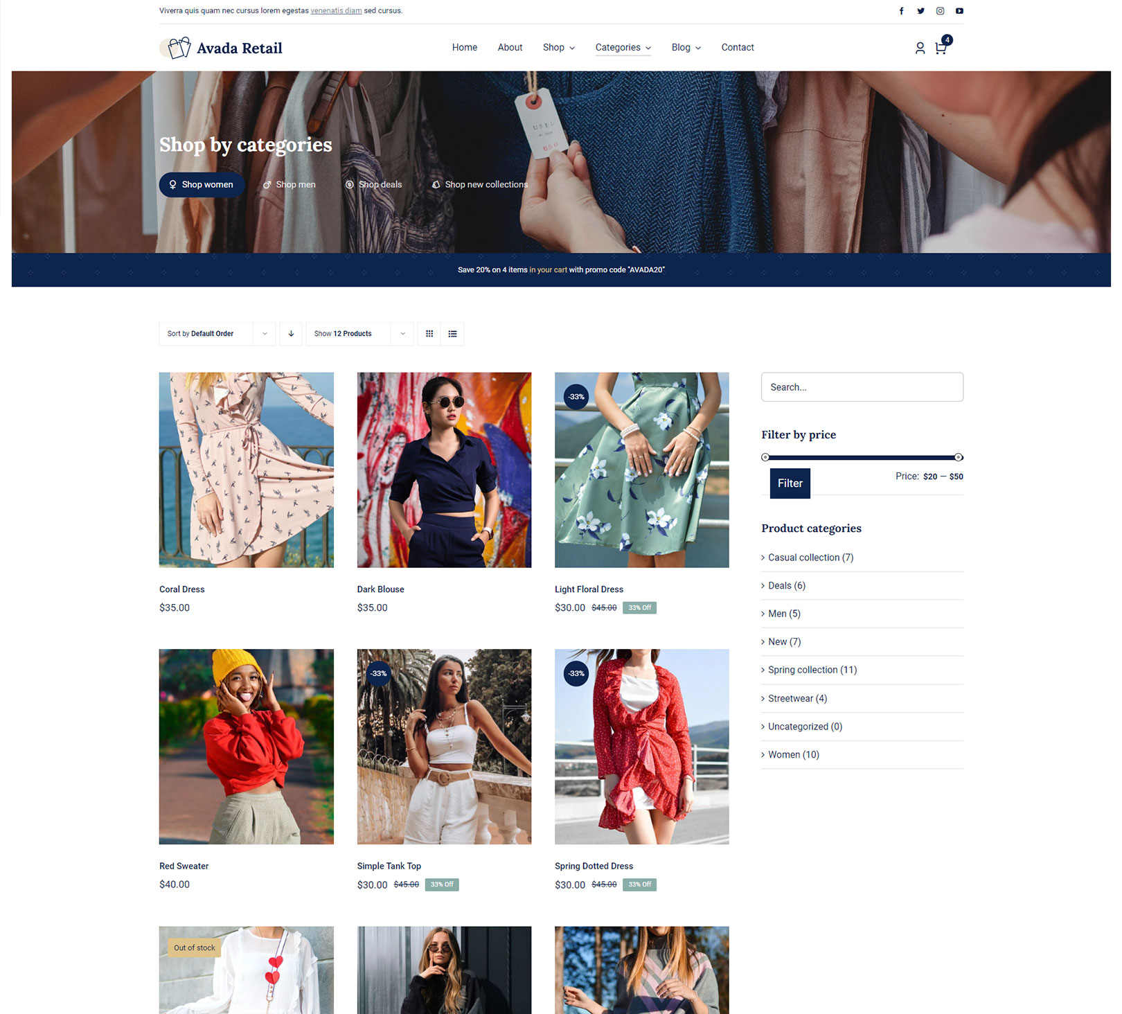 Avada Post Card Image Element Mockup