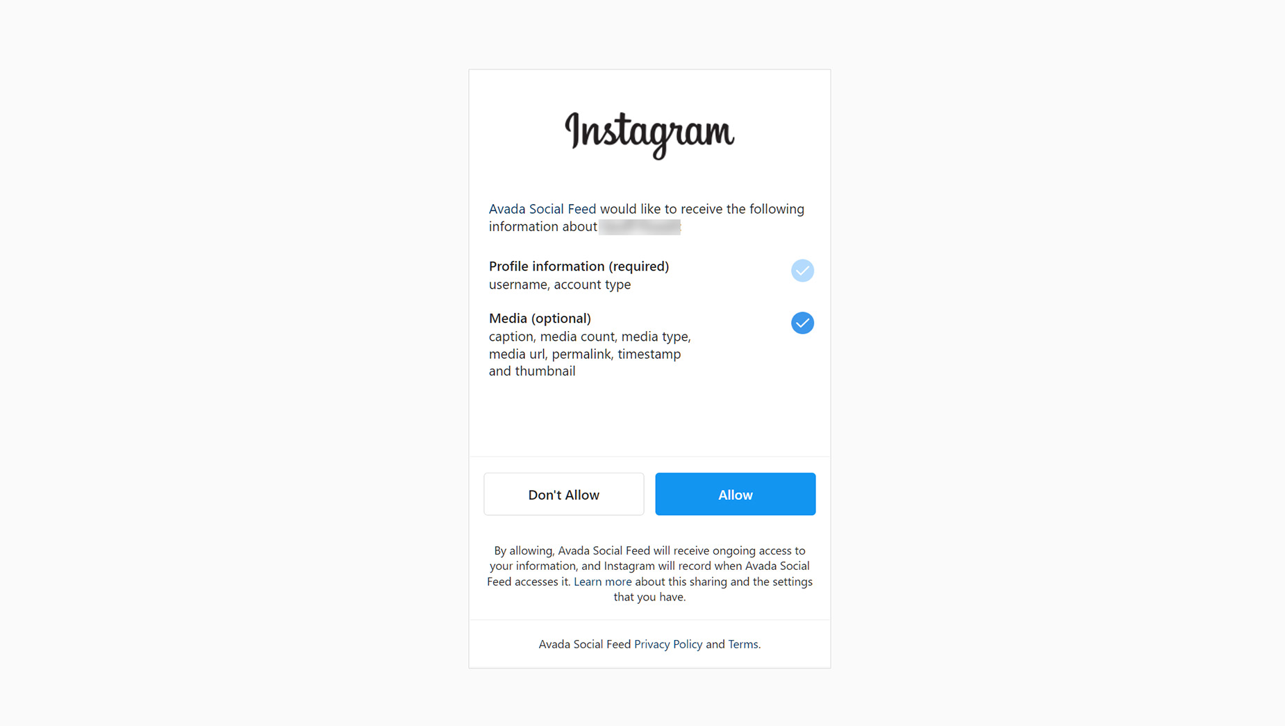 Instagram Element > Permission
