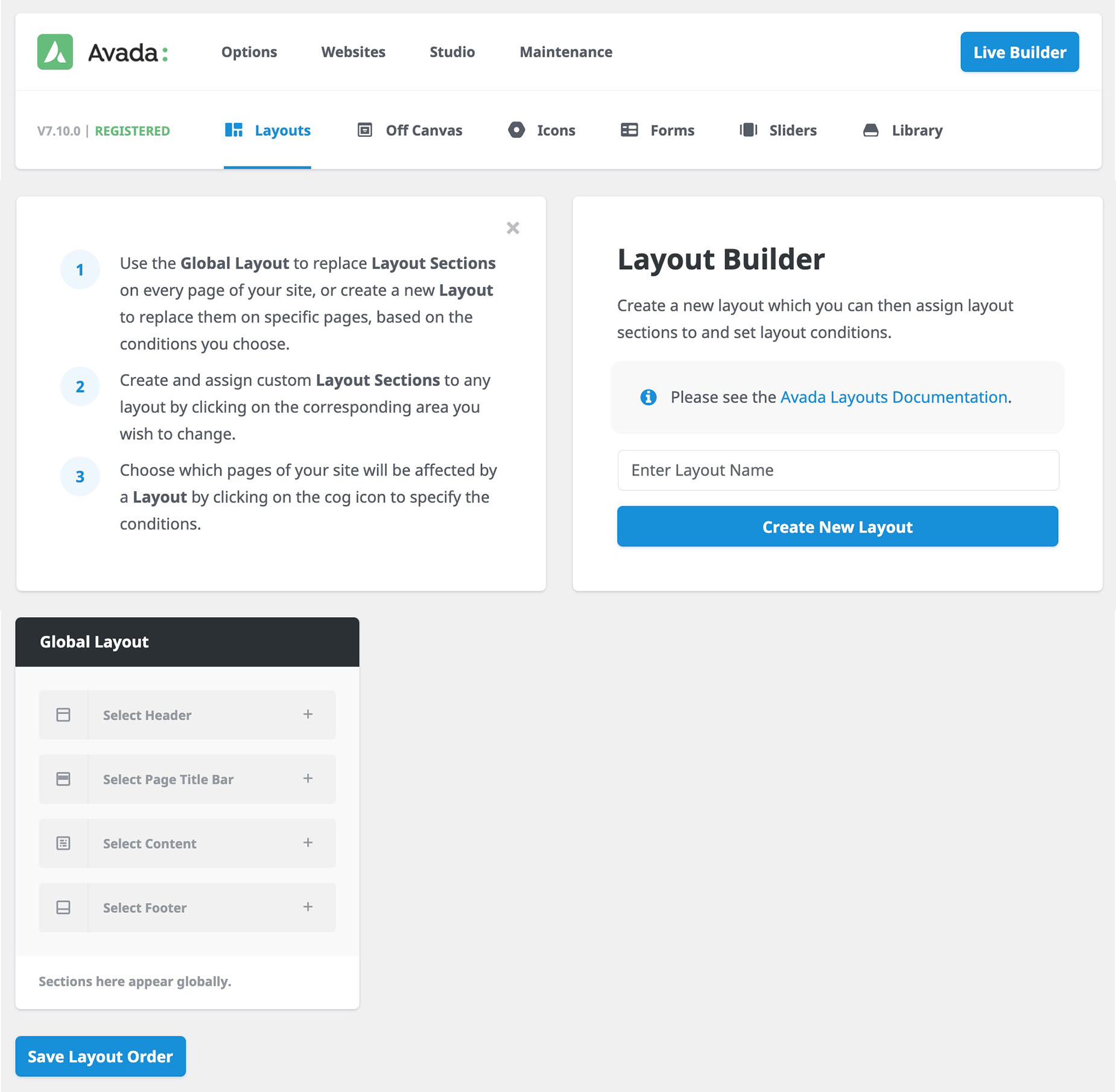 Avada Layout Builder