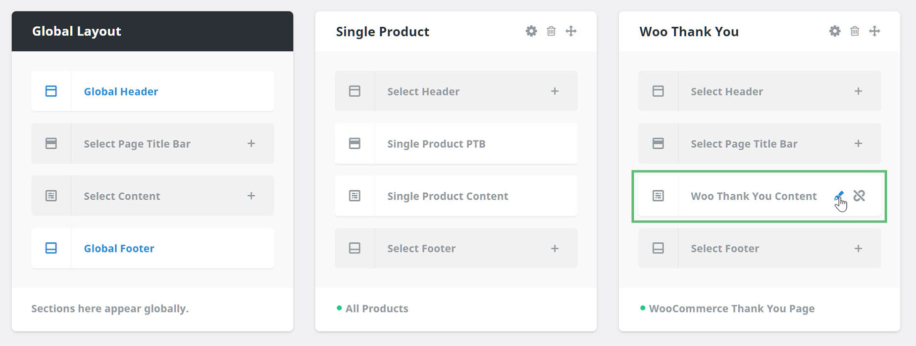 Woo Thank You Page > Layout > Content Layout Section
