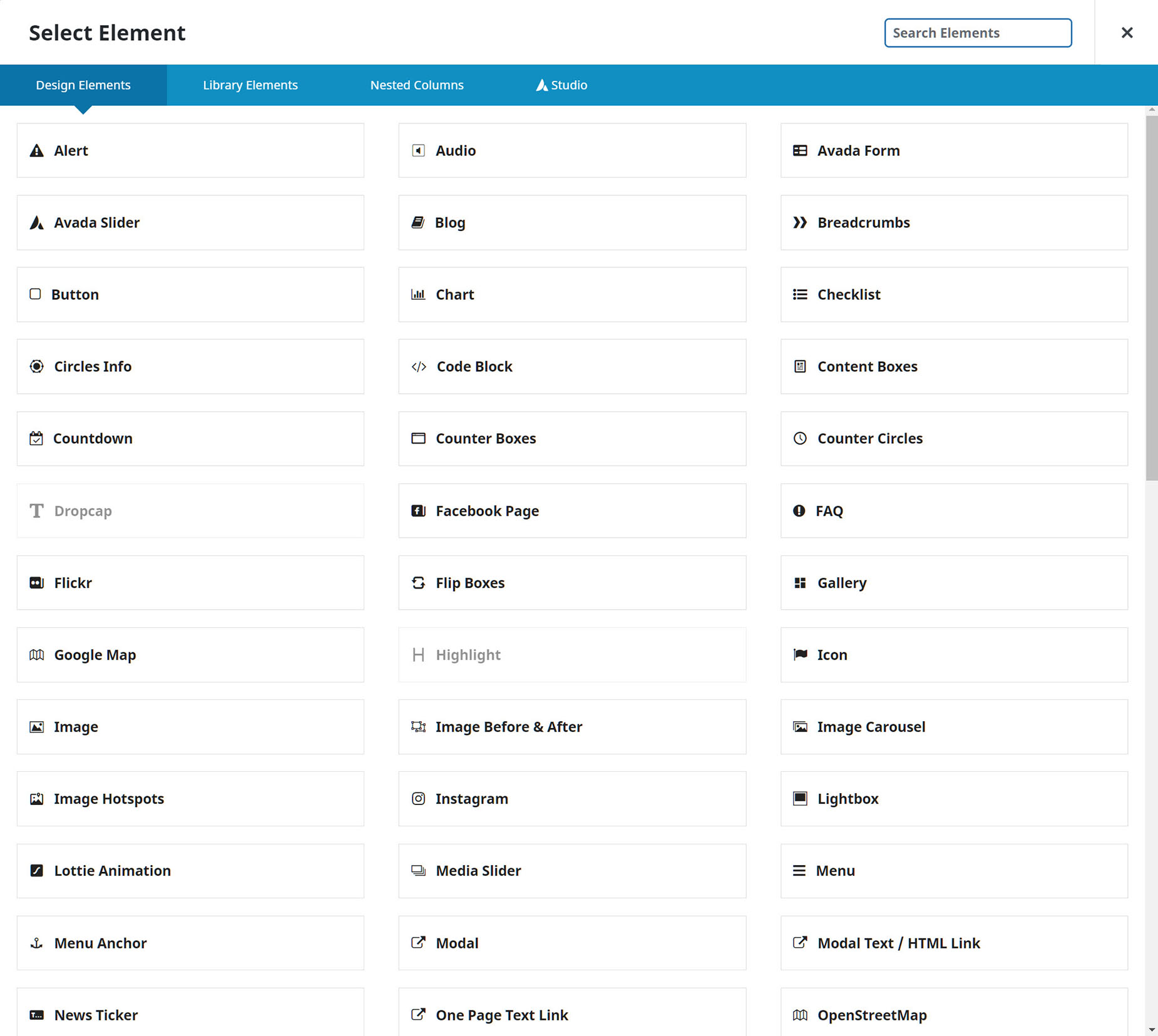 Avada Builder > Element Dialog Avada Builder > Element Dialog