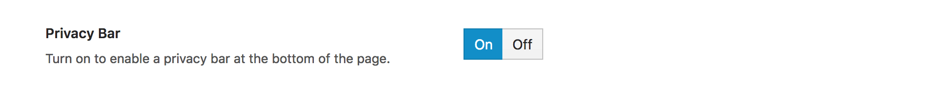 Privacy Bar Enable