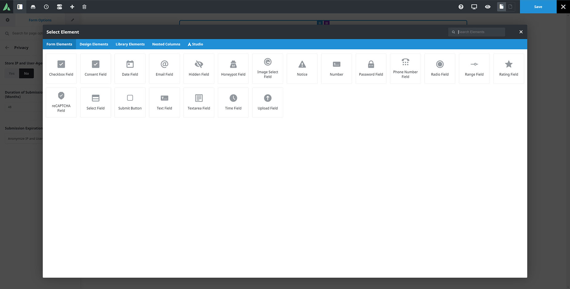 Avada Form Builder > Form Elements