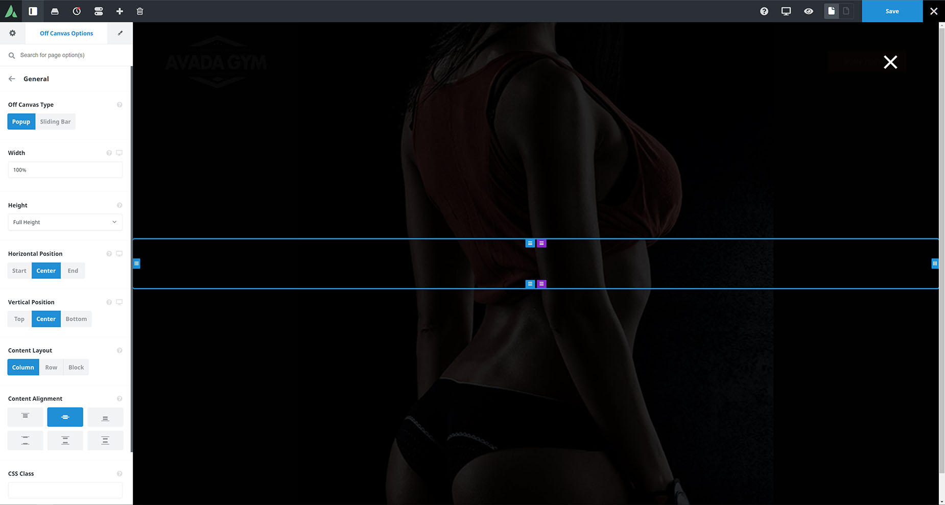 Off Canvas > Video Example Setup