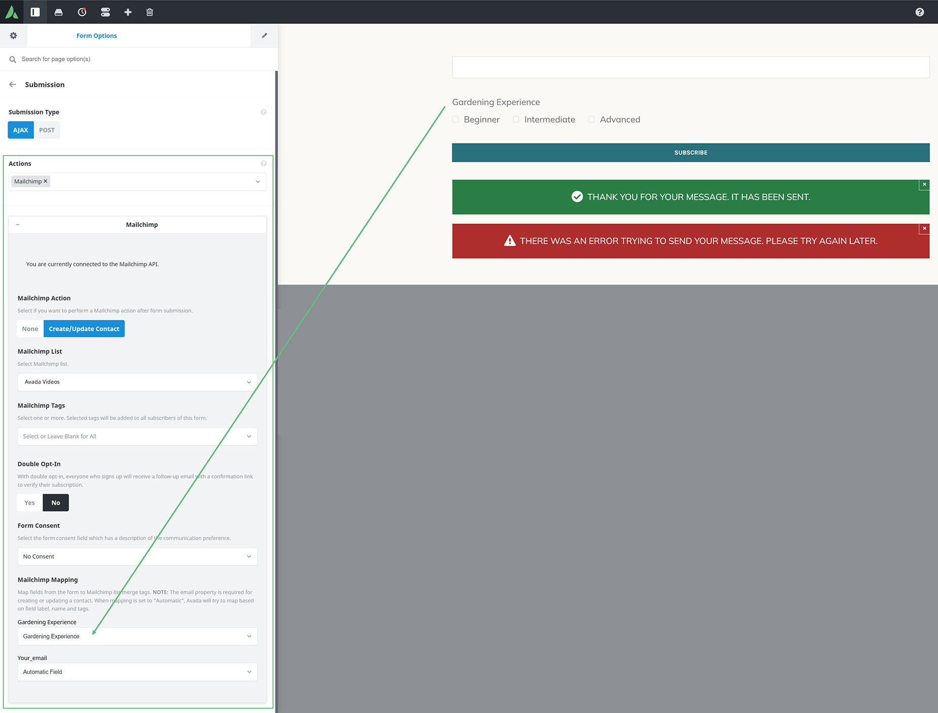 Map Checklist Group To Mailchimp