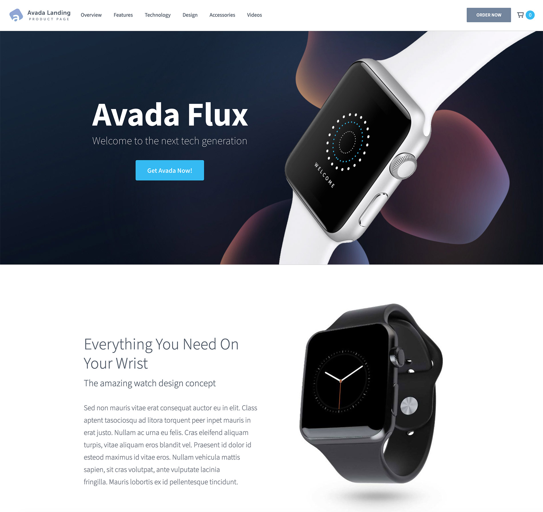 Avada Landing Product Avada Landing Product