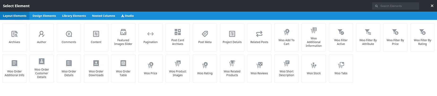 Avada Layout Elements