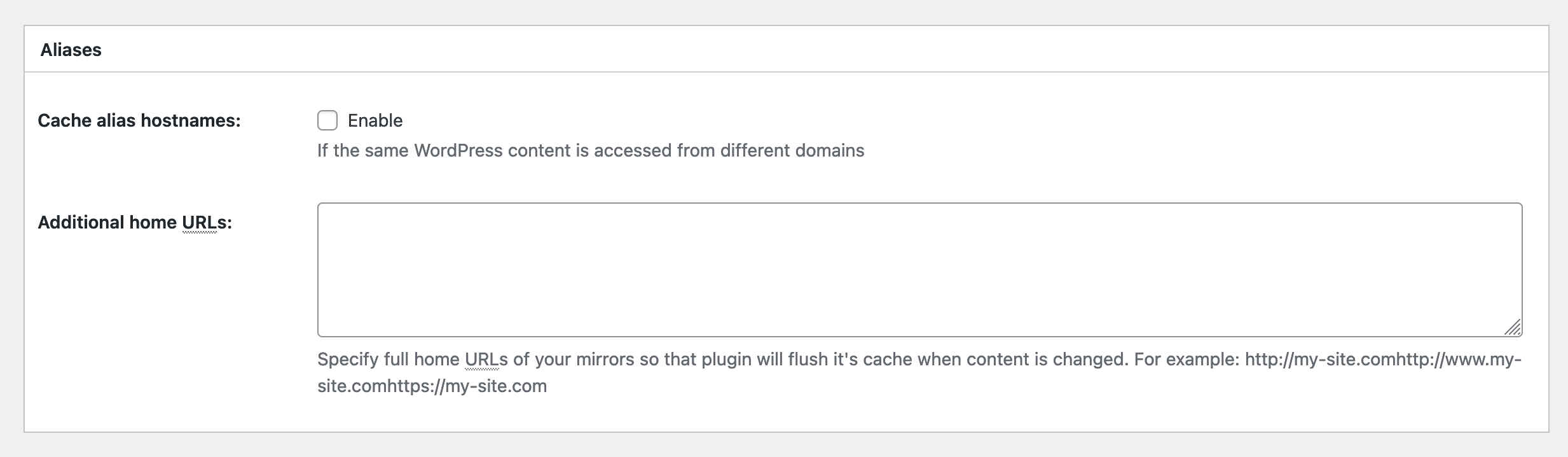 Cache Aliases